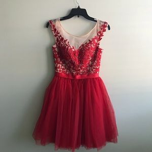 Red Sherri Hill dress